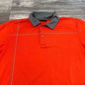 Zero Restriction‎ Orange Mens Large Short Sleeve Performance Golf Polo Shirt